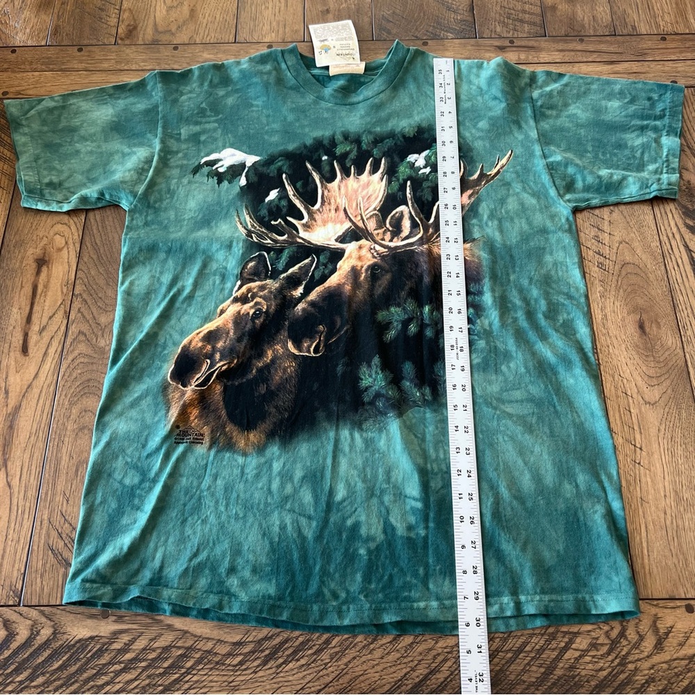 Vintage The Mountain Moose T-Shirt Men’s Large Green Nature Animal Wildlife NEW - Picture 9 of 10